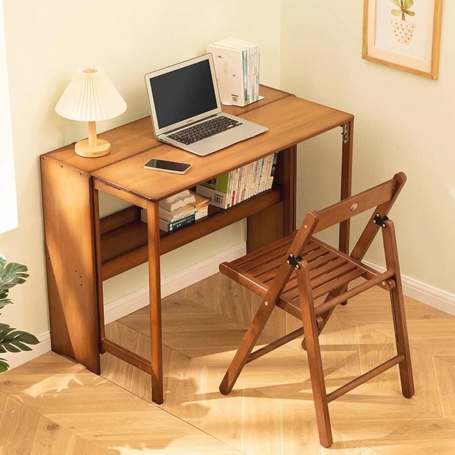Opvouwbaar Computerbureau 70 cm Compact Studiebureau voor Thuis en Studenten Natuurlijke Kleur