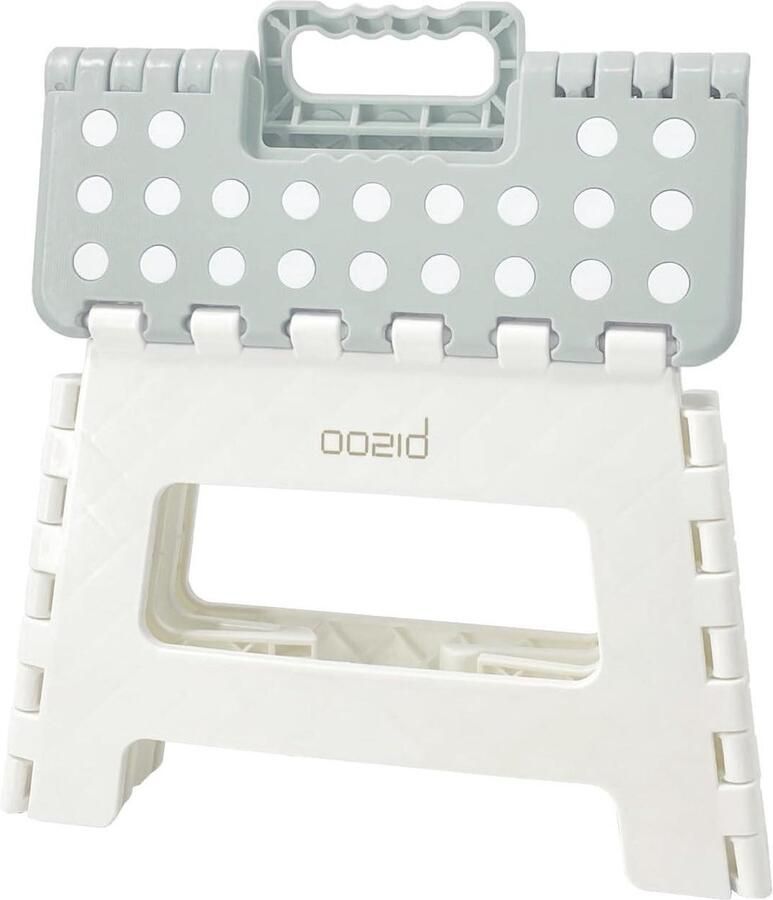 Opvouwbaar Kinder Opstapje Salie Grijs Antislip Draagbaar Comfortabel 120Kg Peuters Krukje Zindelijkheidstraining