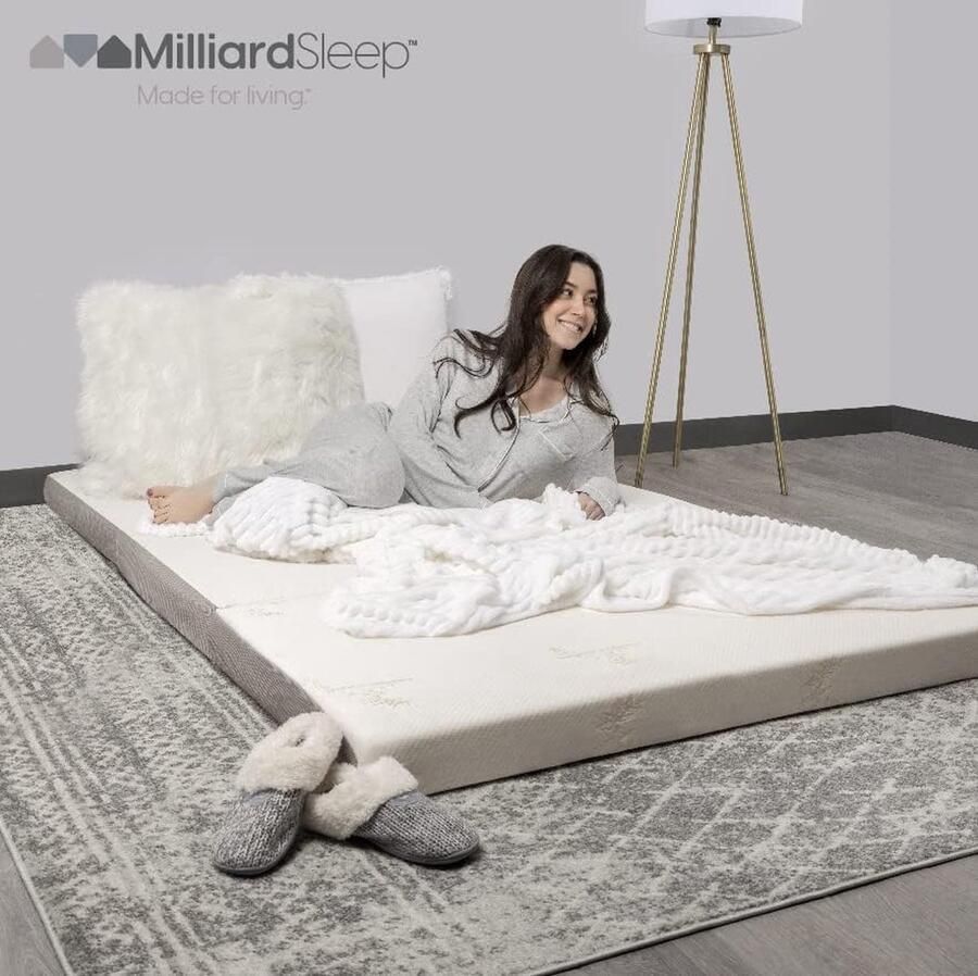 Opvouwbaar Matras Campingbed Opvouwbaar Bed Gastenbed Vloermatras Slaapmatras 190L x 90B x 10Dikte centimeter