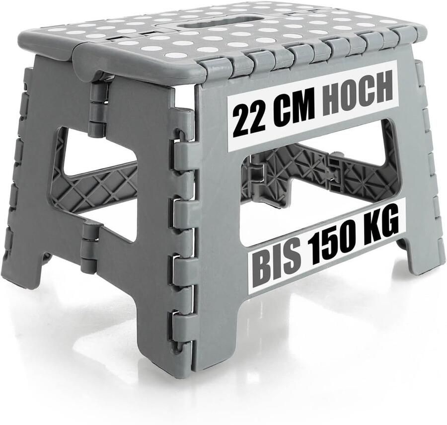 Opvouwbare Antislip Kruk Draagbaar Klimhulpmiddel tot 150 kg Ruimtebesparend Ontwerp voor Huishouden en Buitengebruik