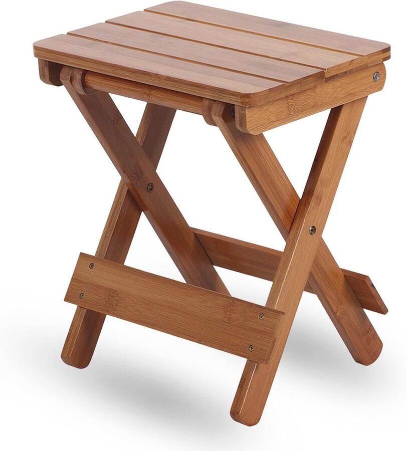 Opvouwbare Bamboe Kruk Draagbare Buitenstoel voor Thuis en Tuin