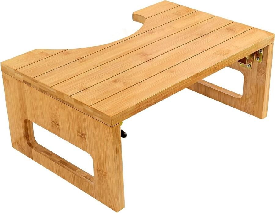 Opvouwbare bamboe toiletpotkruk badkamerkruk lichtgewicht en duurzaam compacte houten kruk voor één stap hurken zindelijkheidsondersteuning Houten kruk