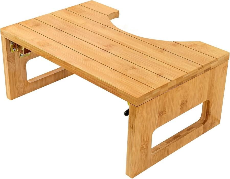 Opvouwbare bamboe toiletpotkruk badkamerkruk lichtgewicht en duurzaam compacte houten kruk voor één stap hurken zindelijkheidsondersteuning Houten kruk