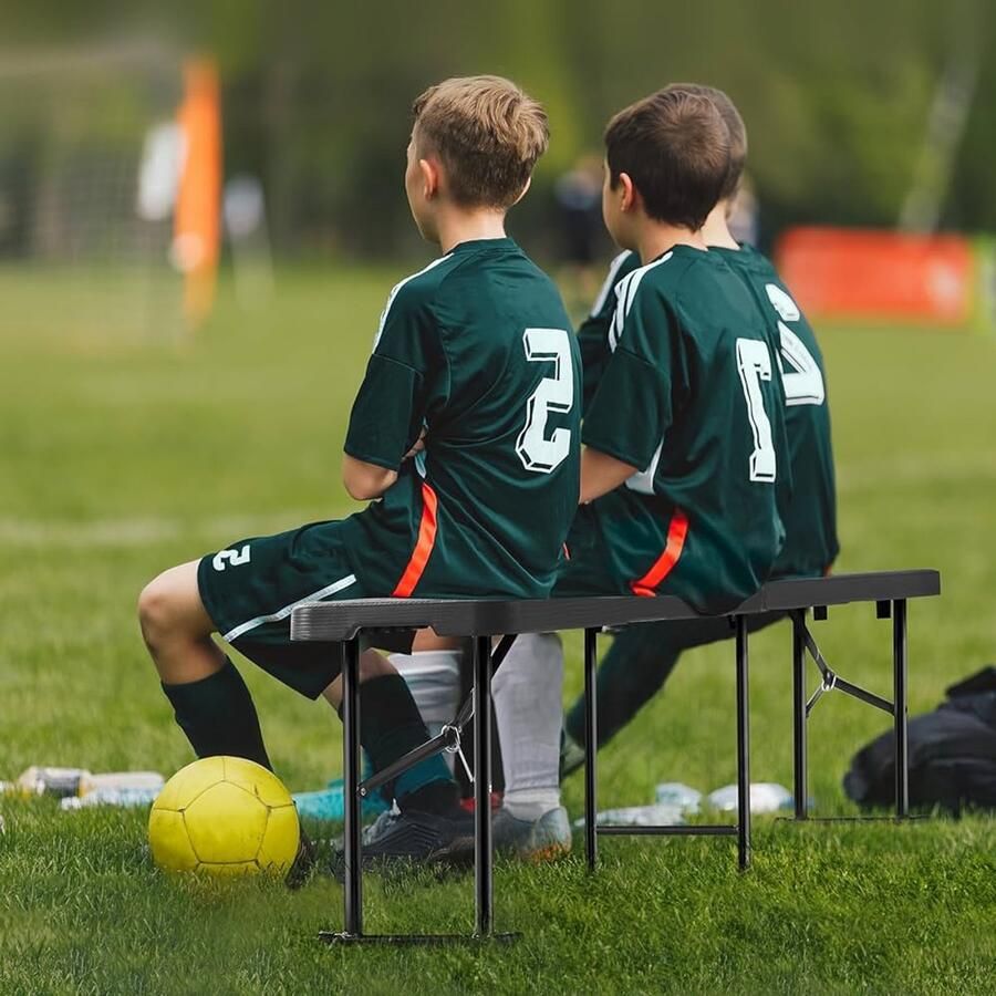 Opvouwbare bank comfortabel en veelzijdig 1 stuk zwart 183x30x43 cm