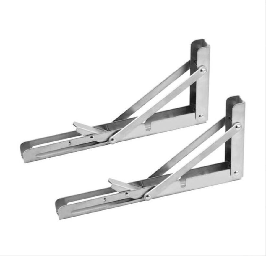 Opvouwbare beugel 25cm 10in roestvrijstalen opvouwbare plankbeugel beugel voor wandplanken keuken badkamer planken bedden en meubels 2 stuks