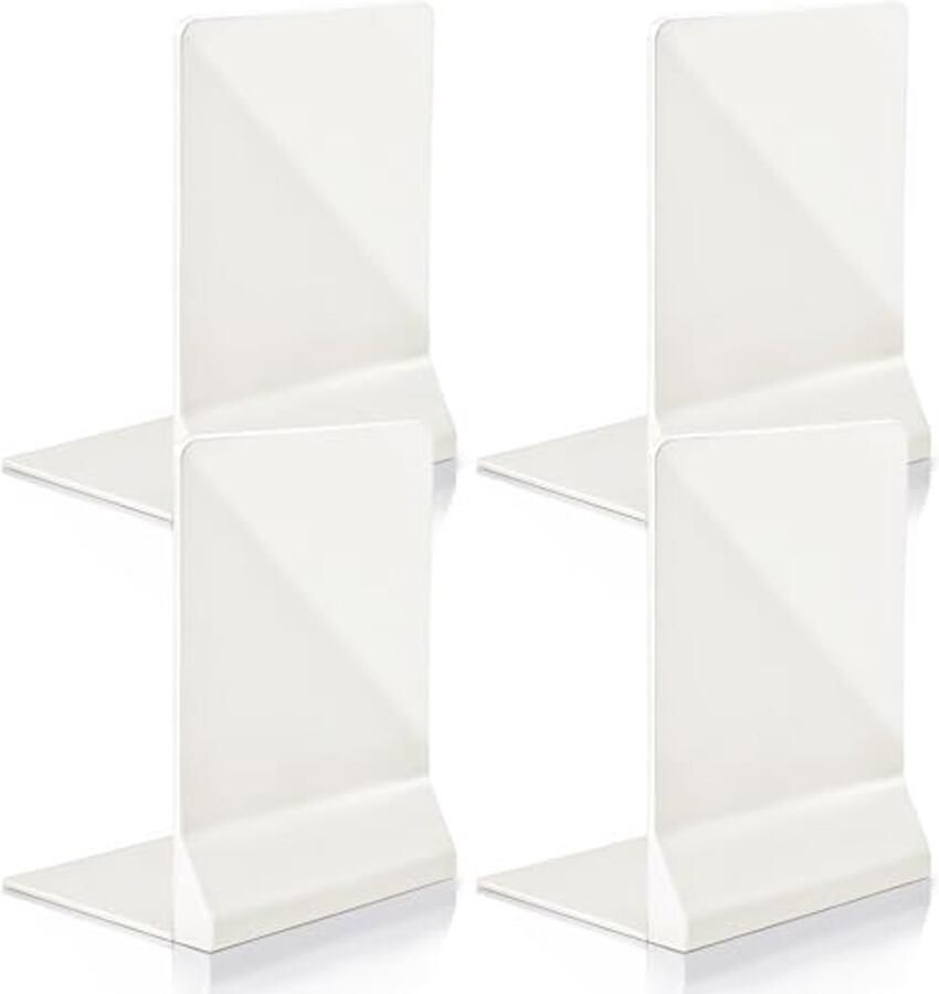 Opvouwbare Boekensteun in Wit Boekenhouder voor Kantoor Bibliotheek School en Huis Ideaal Cadeau voor Studenten en Lezers