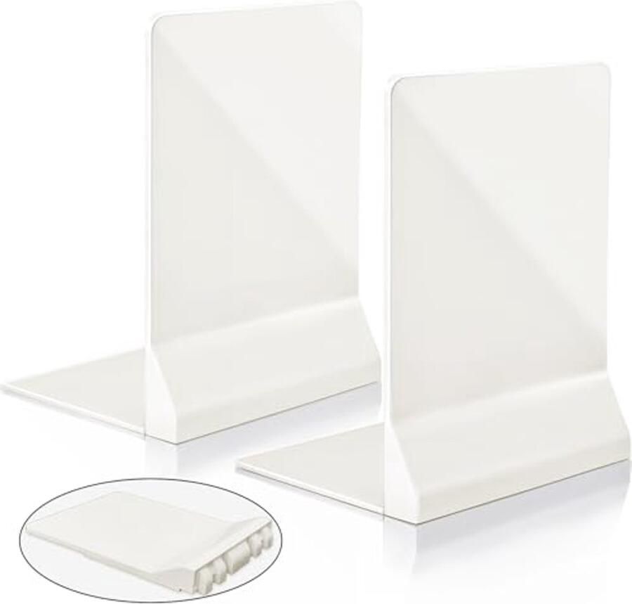 Opvouwbare Boekensteun Wit Ideaal voor Kantoor Bibliotheek en School