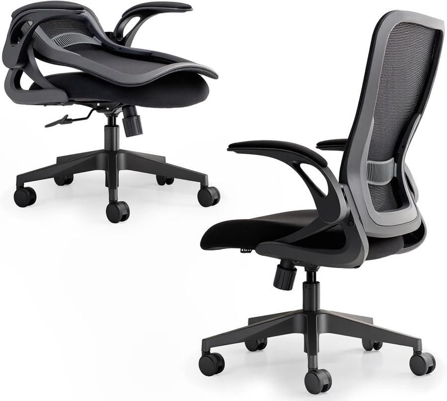 Opvouwbare Bureaustoel voor Kleine Ruimtes Ergonomisch Ontwerp met Hoge Rebound Mesh