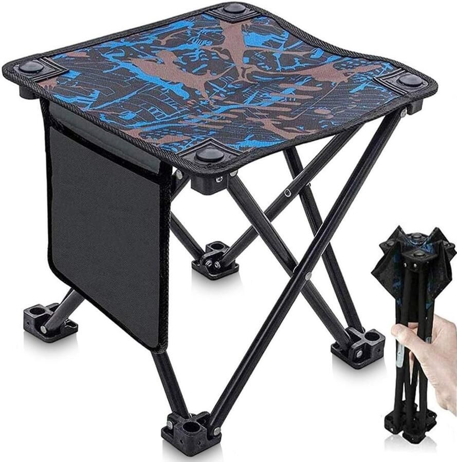 Opvouwbare Campingkruk Lichtgewicht Draagbare Kruk voor Kamperen Vissen en Picknicken