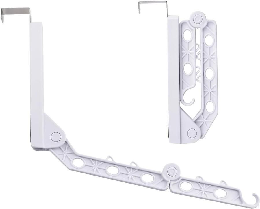 Opvouwbare deurhanger 2 stuks wit plastic