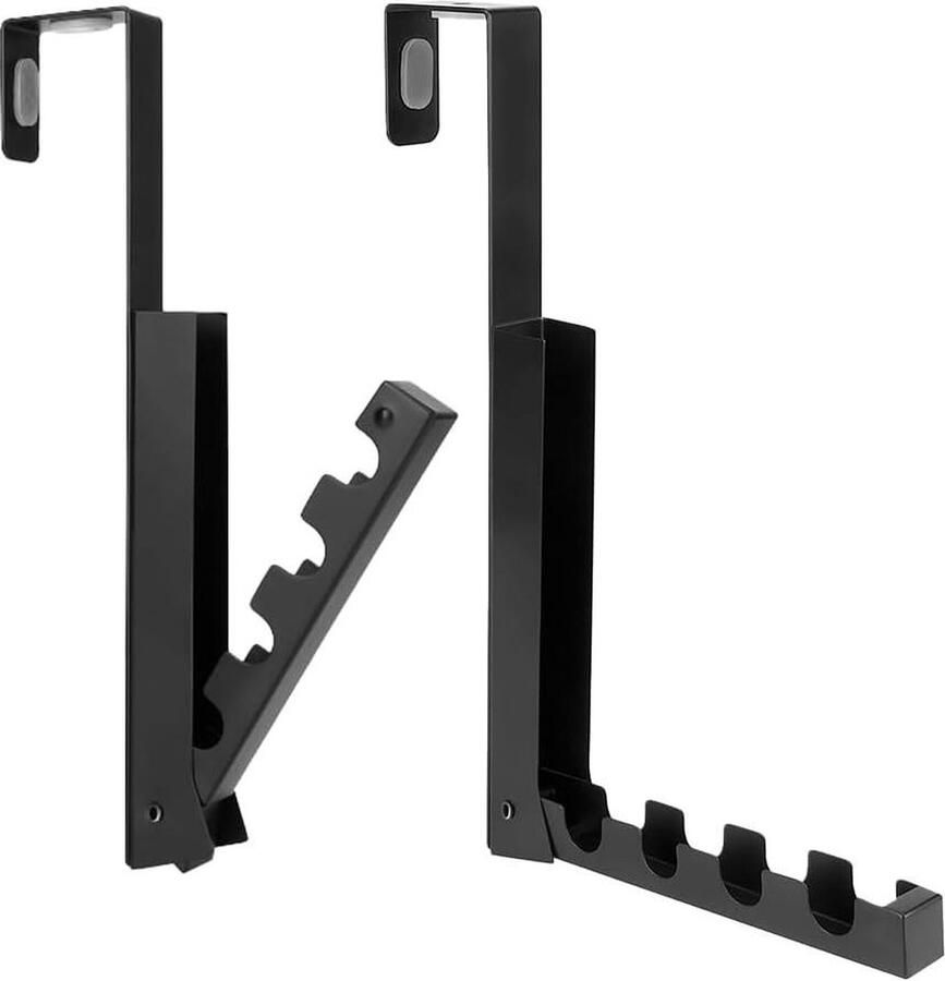 Opvouwbare deurkapstokken Deurhakenlijst met 4 haken IJzer 25 cm x 15 cm Set van 2