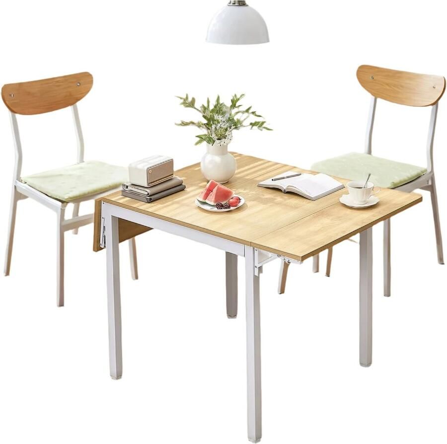Opvouwbare eettafel keukentafel ruimtebesparende tafel ideaal voor kleine kamers 78 cm x 120 cm x 76 2 cm