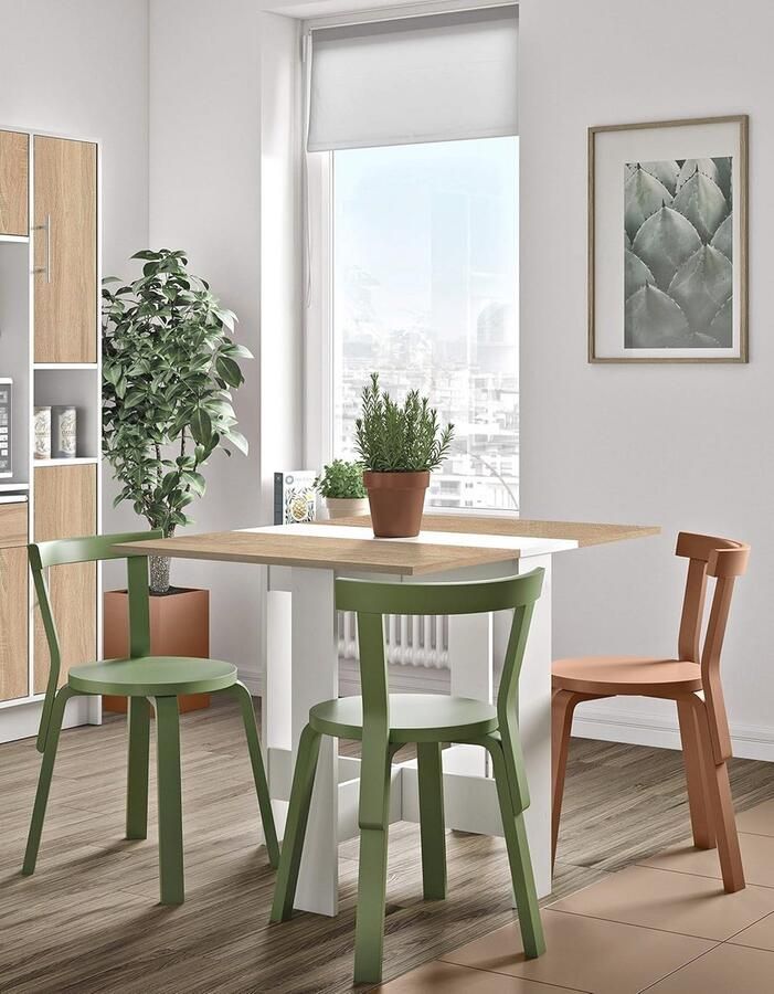 Opvouwbare Eettafel met Marmeren Look Perfect voor Kleine Ruimtes