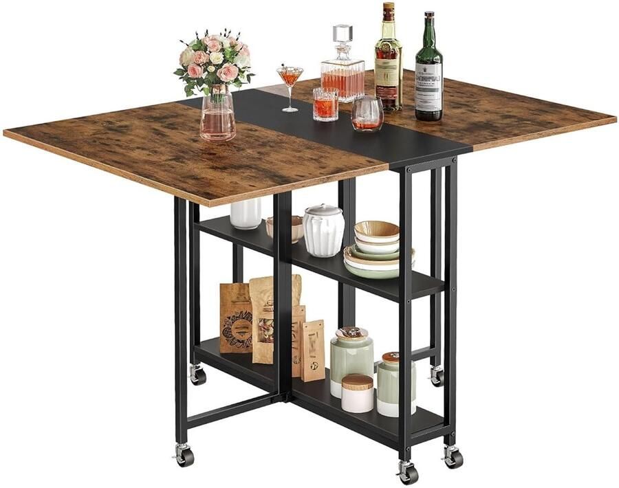 Opvouwbare Eettafel Ruimtebesparend 1 stuk 120 5 x 80 x 76 5 cm