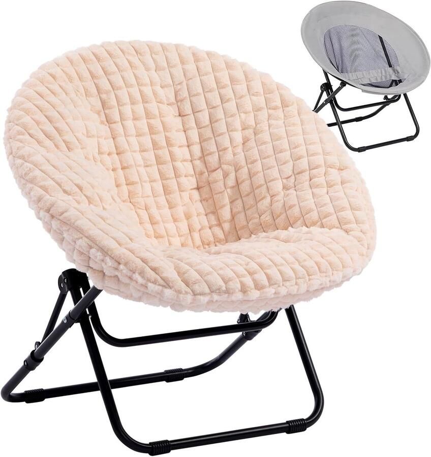 Opvouwbare fauteuil comfortabele ronde leesstoel voor woonkamer en slaapkamer