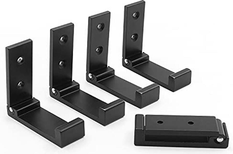 Opvouwbare Kapstokhaken 5 Stuks Kledinghaken van Aluminium voor Badkamer Slaapkamer en Paskamer