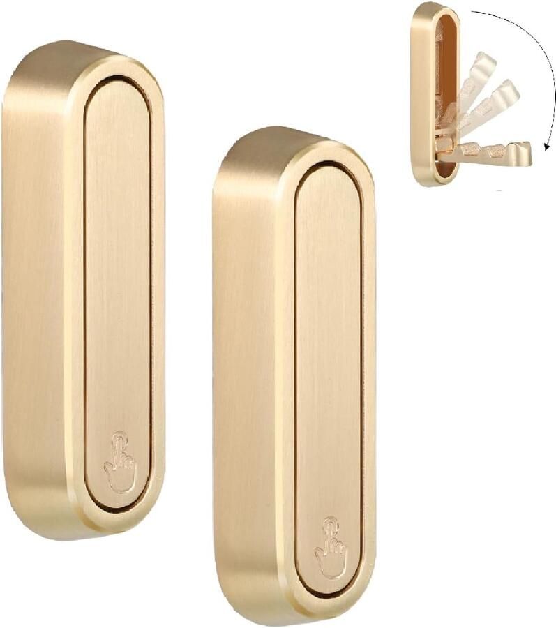 Opvouwbare kapstokhaken opvouwbare gouden wandhaken zware opvouwbare haak ophanghaken 2 stuks