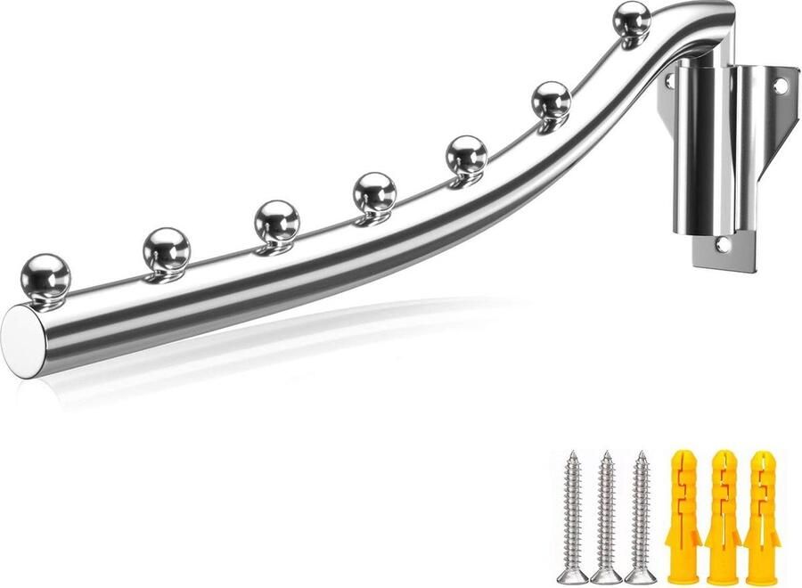 Opvouwbare kledinghanger Wandmontage kledingrek voor badkamers 1 stuk Opvouwbare kledingrek