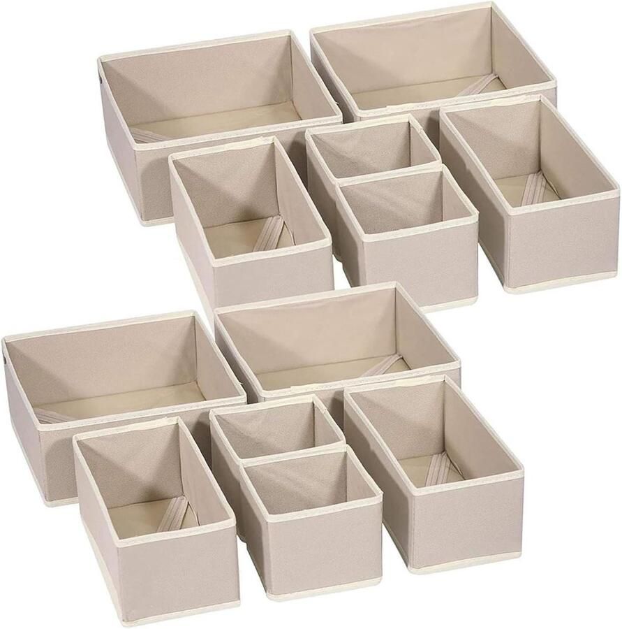 Opvouwbare kledingkast-organizer 12-delige set met lade-organizers voor kleding ondergoed en babybed