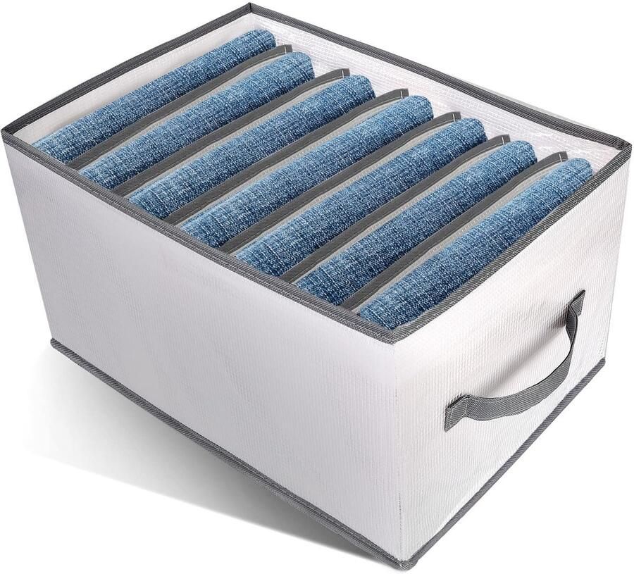 Opvouwbare kledingkastorganizer met zeven compartimenten voor efficiënte opbergruimte