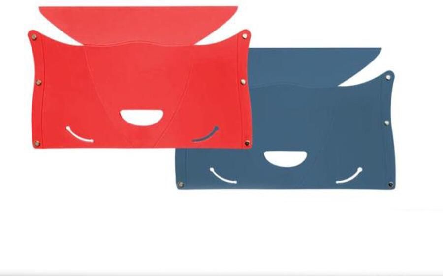 Opvouwbare kruk 2 stuks Opvouwbare voetenbankjes Ontlasting Plastic-materiaal Opvouwbare Opstap Kruk Ultradunne Draagbare Voor lange vluchten kamperen vissen picknicks enz Rood Blauw 31*19 cm