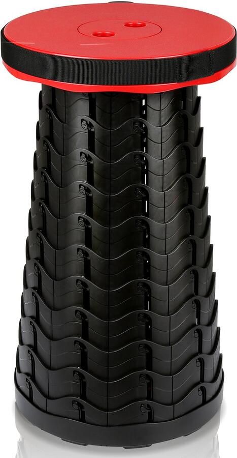 Opvouwbare kruk draagbaar en compact rood 45 cm 150 kg