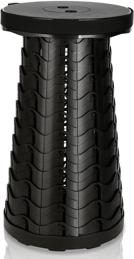 Opvouwbare kruk draagbaar en compact zwart 45 cm 150 kg