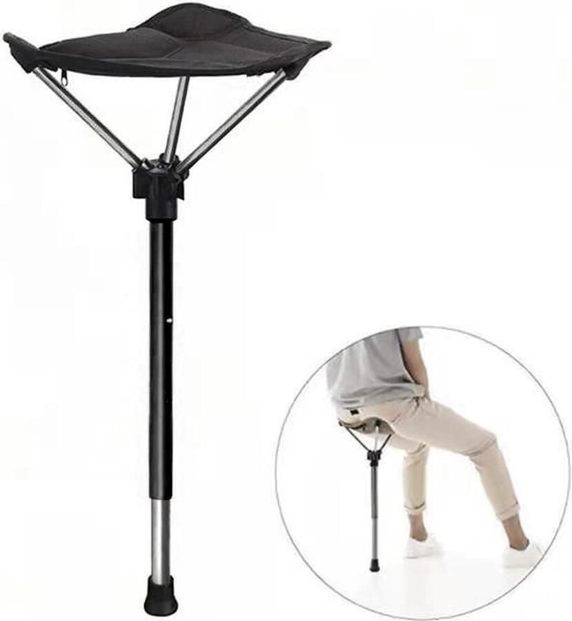 Opvouwbare kruk Krukje draagbaar Walkstool lichtgewicht visserskruk wachtrij bankje Comfort Opvouwbaar Kampeerkruk inklapbare kruk vouwstoel Campingkruk met draagtas