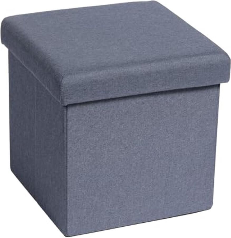 Opvouwbare Kruk met Opbergbank Multifunctionele Zitbox en Opbergbox 30x30x30cm