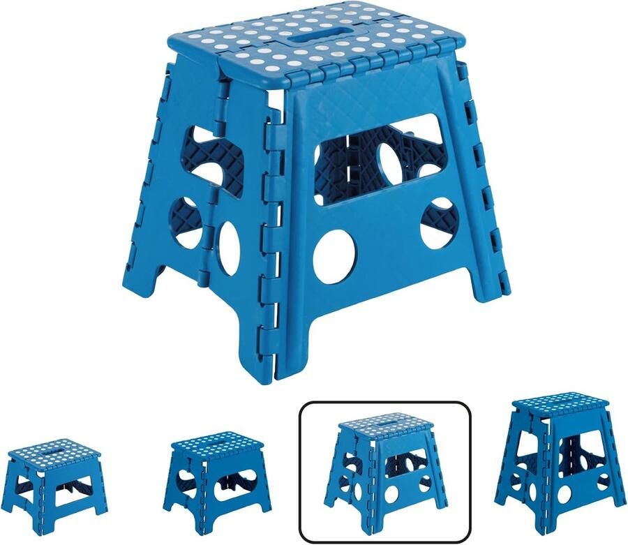 Opvouwbare Kruk voor Keuken en Badkamer Inklapbare Opstapkruk Tot 150 kg Stabiel en Veilig 32 cm Hoog Geschikt voor Volwassenen en Kinderen