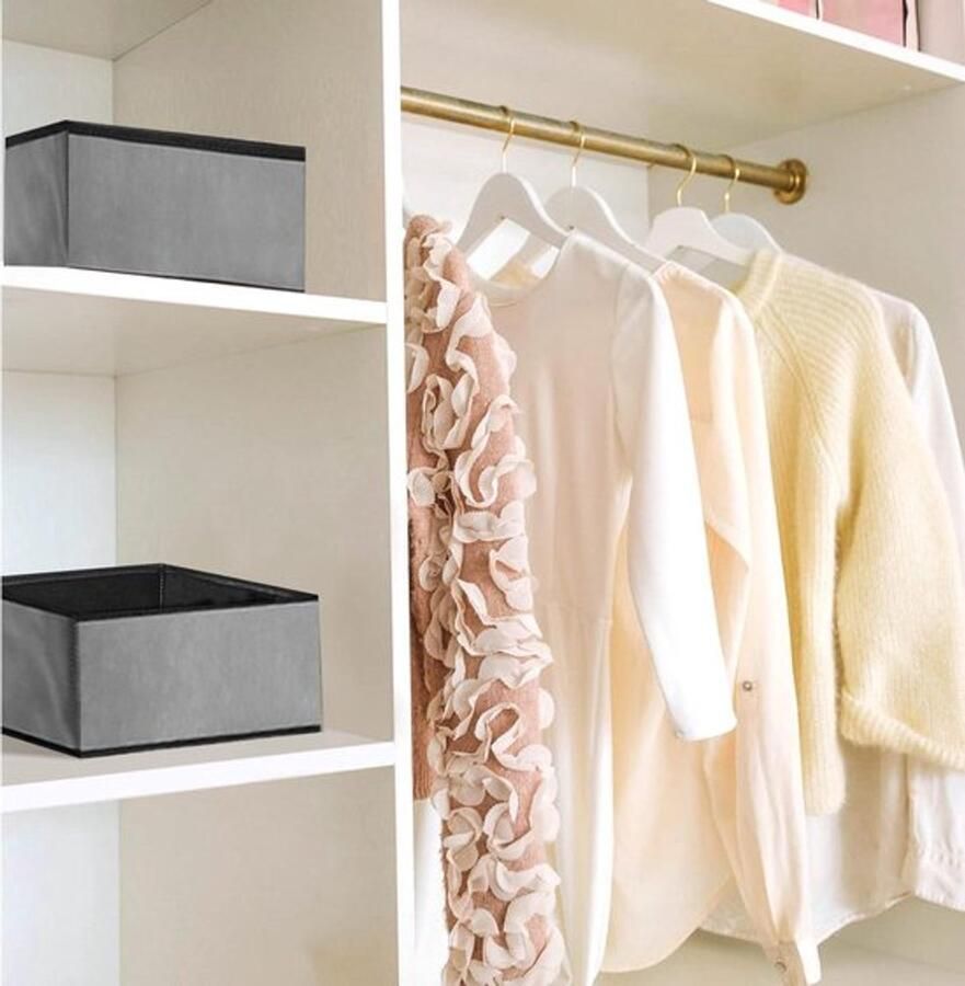 Opvouwbare Lade-organizers voor Ondergoed Kleding 13 Stuks Lade-kast Divider Cubes Grijs