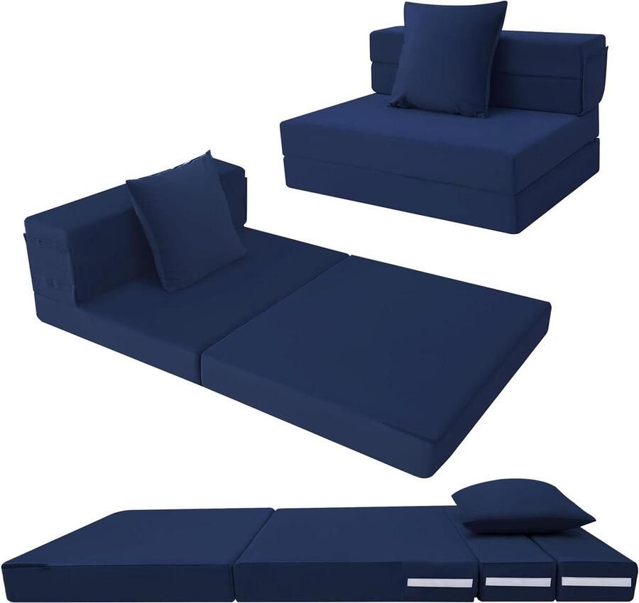 Opvouwbare matras eenpersoons hoge dichtheid schuim slaapbank Z bed vloerligstoel gast slaapbank reizen 125 cm vouwmatras