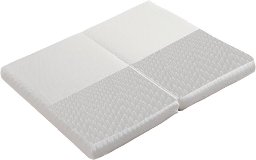 Opvouwbare matras honingraatweefsel eco-tex gecertificeerd ergonomisch ademende en duurzame compressieverpakking multifunctionele mat hardheid H3 23d spons wit 140x200cm & 140x100cm