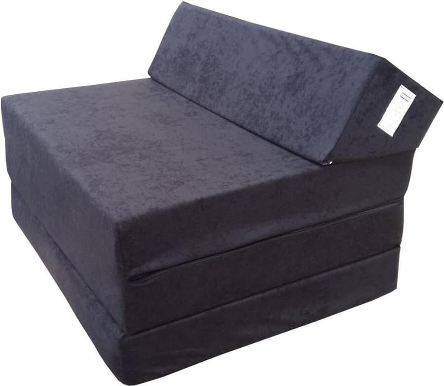 Opvouwbare matras logeermatras met hoofdeinde 200 x 70 x 10 cm Zwart kopen vouwmatras - Foto 2