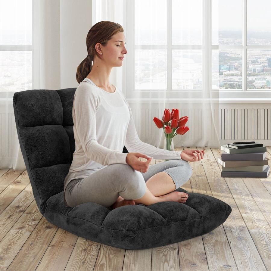 “Opvouwbare Meditatiestoel & Slaapbank – 14 Verstelbare Posities 54 5 x 54 5 x 56 cm”