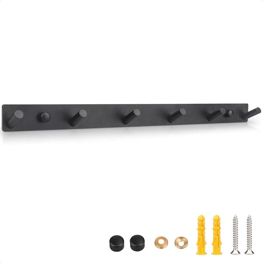 Bamboe Kledingrek met Haken en Planken Ruimtebesparende Kapstok voor Hal Slaapkamer en Woonkamer - Foto 2