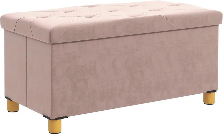 Opvouwbare Opbergbank Ruimtelijke Oplossing voor Slaapkamer Hal en Woonkamer Comfortabel en Stijlvol 120 kg Draagkracht Roze