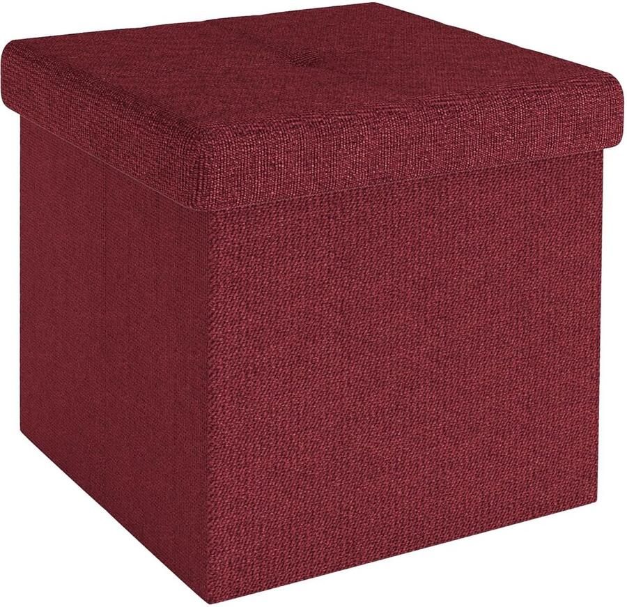 Opvouwbare Opbergdoos en Kruk Multifunctioneel 1 stuk Grijs Linnen