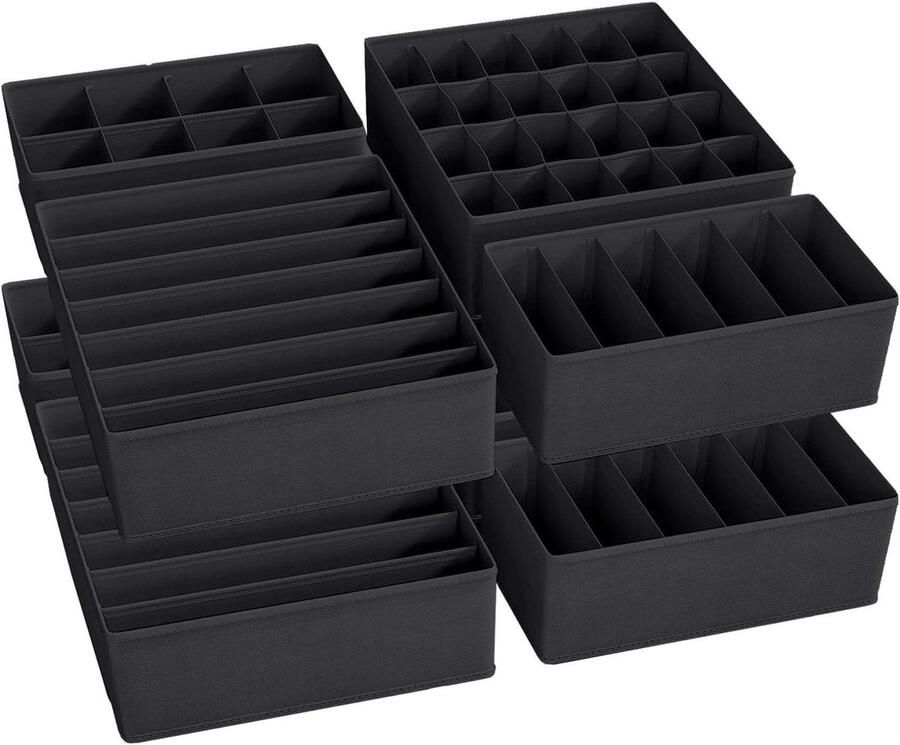 Opvouwbare opbergdozen met lade voor beha's sokken ondergoed stropdassen en make-up (set van 8)