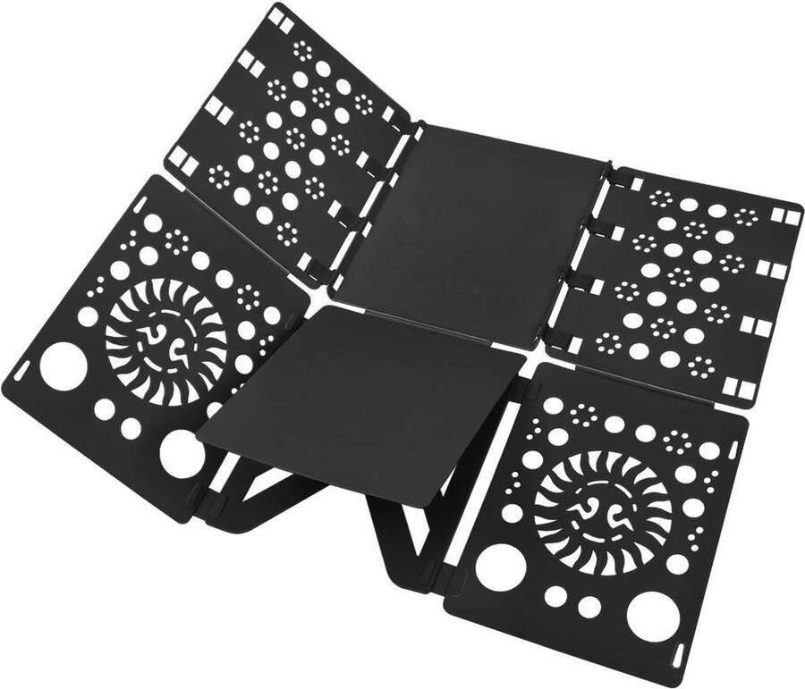 Opvouwbare plank Verstelbare Pollover-broeken Overhemden Wasgoed Vouwhulp voor kinderen en volwassenen voor waskleding T-shirtvouw Opvouwbare wasplank Overhemdvouw (zwart)