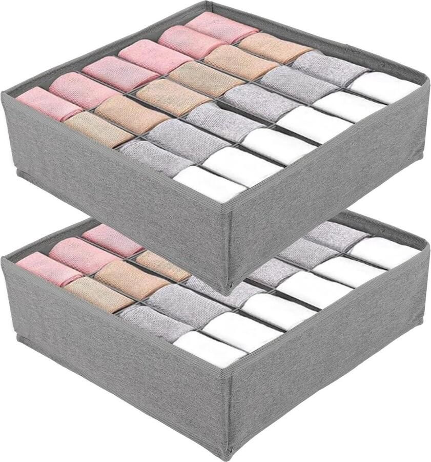 Opvouwbare sokkenorganizer 2 stuks voor kledingkast en lade