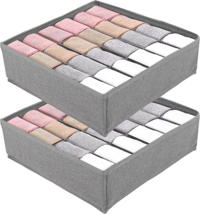 Opvouwbare sokkenorganizer 2 stuks voor kledingkast en lade