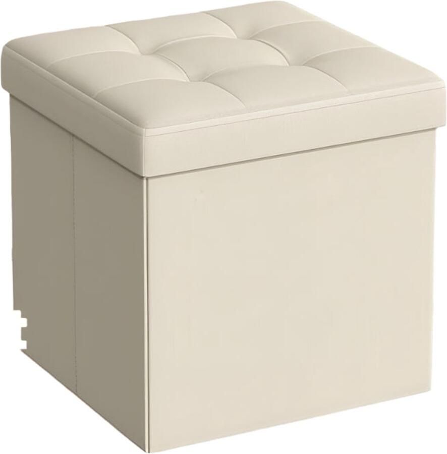 Opvouwbare stoelkist opbergkast stoel met opslagruimte 22L capaciteit 30 x 30 x 30 cm ondersteunt 130 kg