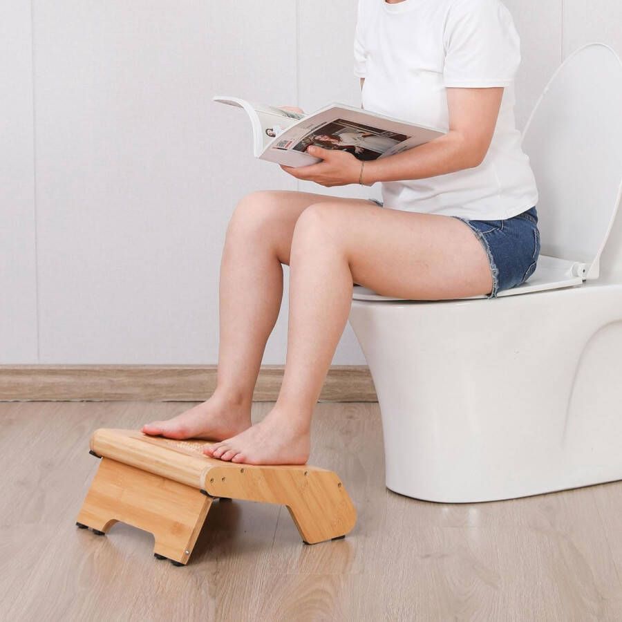 Opvouwbare toiletkruk voor volwassenen hout twee hoogtes (13 CM17 cm) in hoogte verstelbare kruk voor volwassenen en kinderen opvouwbare toiletkruk gepatenteerde opvouwbare toiletkruk