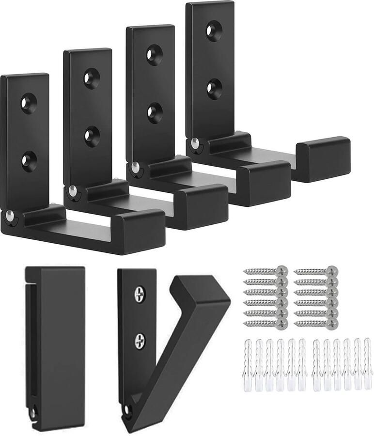 Opvouwbare wandhaken 6-pack Zelfklevende zware haak voor kleding handdoeken en tassen