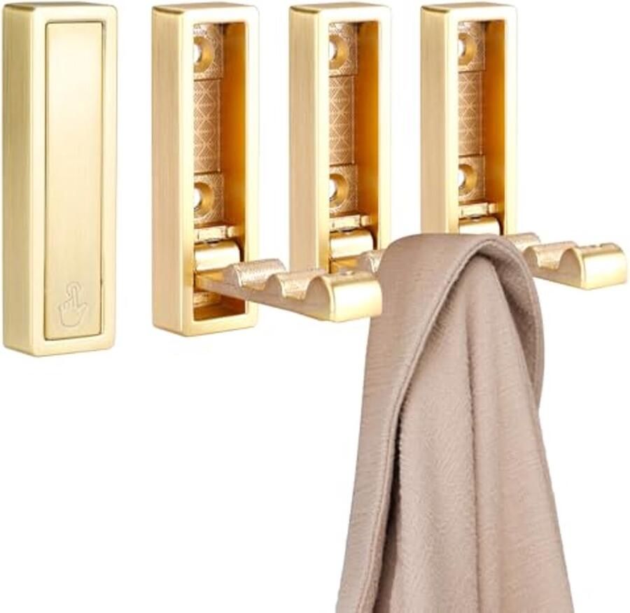 Opvouwbare Wandhaken voor Jassen en Handdoeken Zware Kapstok met Antislip Funktionaliteit