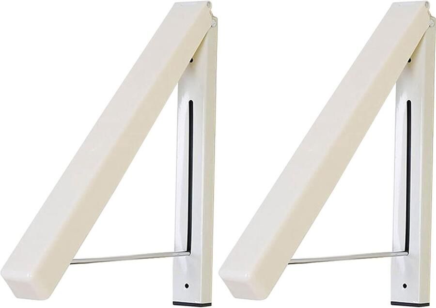 Opvouwbare wandkledingrek wandhaak kleerhanger roestvrij staal kapstok opvouwbare wandkledingrek kapstokhaak kledingventilator wandmontage wandkapstokhouder ruimtebesparend 2-pack