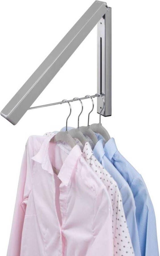 Opvouwbare wasruimtehaken Metalen opvouwbare kapstokhaak voor het drogen van overhemden Wandgemonteerd kledingrek voor hangers Grijs