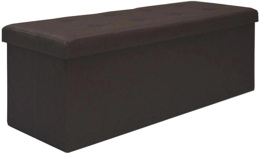 Opvouwbare XXL Opbergbank 110x38x38cm met Scheidingswanden en Gestoffeerde Zitting