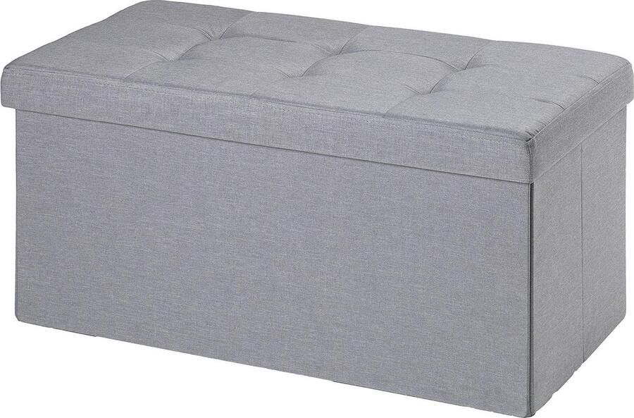 Opvouwbare zitzak met gevoerde zitting 76 x 38 x 38 cm maximale belasting 300 kg lichtgrijs